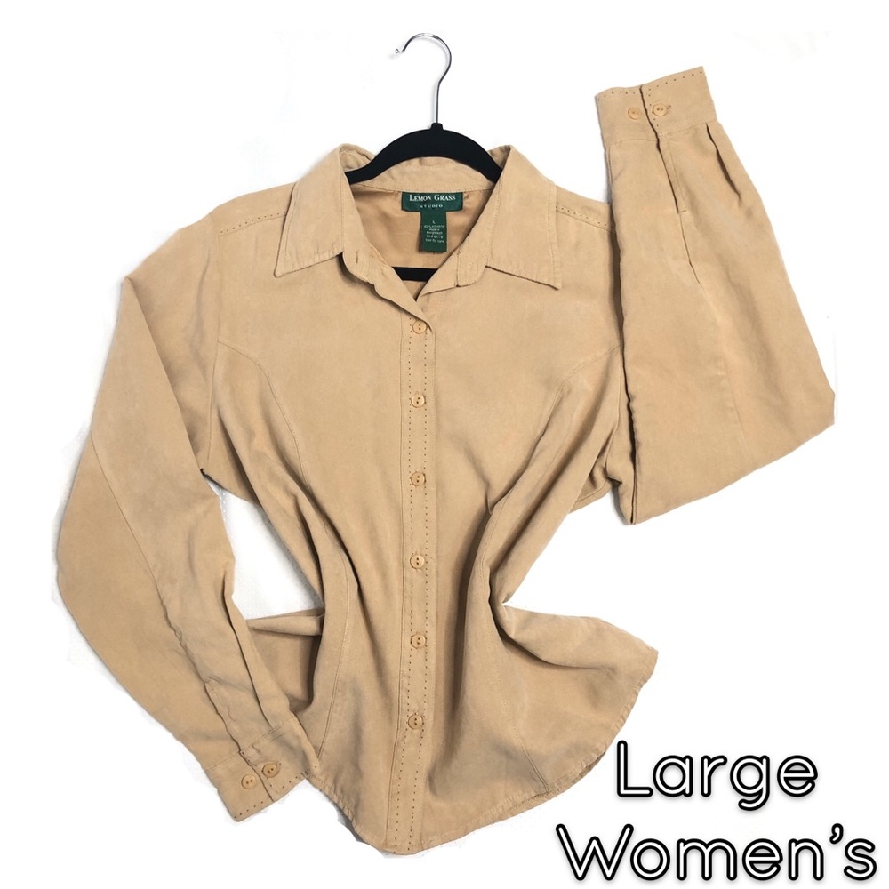 Lemon Grass studio long sleeve button down jacket